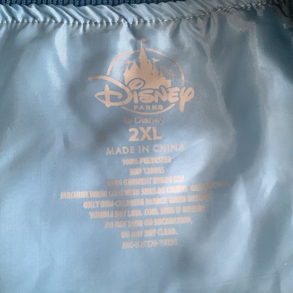 Disney Parks Blue Long Sleeve Zip Mickey Mouse Retro Windbreaker Jacket 2XL - Picture 5 of 8